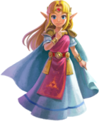 Art oficial de la Princesa Zelda en The Legend of Zelda: A Link Between Worlds