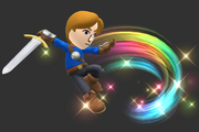 Vista previa de Tajo revés en el Taller de personajes de Super Smash Bros. for Wii U.