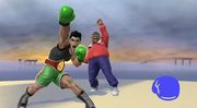 Una de las poses de victoria de Little Mac en Super Smash Bros. for Wii U.