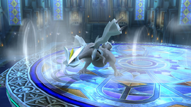 Kyurem en el escenario Liga Pokémon de Kalos.