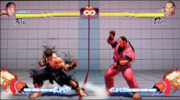 Ryu realizando el Ataque Focus/Focus Attack en Street Fighter IV.