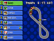 Vista general del circuito en Mario Kart DS.