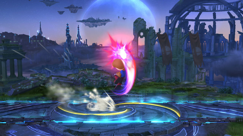 Archivo:Karateka Mii usando Puño del dragón (2) SSB4 (Wii U).png
