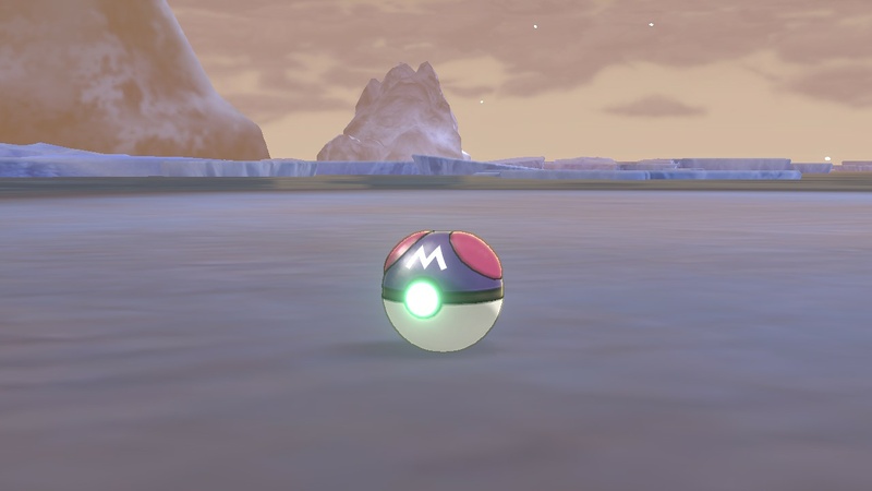 Archivo:Master Ball atrapando un Pokémon en Pokémon Espada y Escudo.jpg