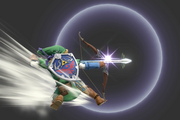 Vista previa del Arco del héroe de Link en el Taller de personajes de Super Smash Bros. for Wii U.