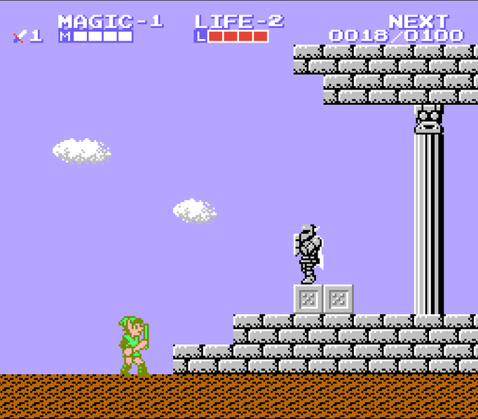 Archivo:Entrada al Palacio Parapa Zelda II The Adventure of Link.png