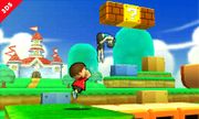 El Aldeano y la Entrenadora de Wii Fit en Super Mario 3D Land SSB4 (3DS).jpg