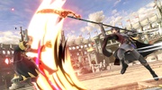 Byleth usando Areadbhar en el aire en Super Smash Bros. Ultimate