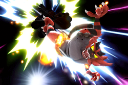 Vista previa de Hiperplancha Oscura X en la sección de Técnicas de Super Smash Bros. Ultimate