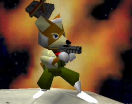 Blaster Shot de Fox en Super Smash Bros.