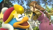 Rey Dedede y Zelda en el Vergel de la Esperanza SSB4 (Wii U) (2).jpg