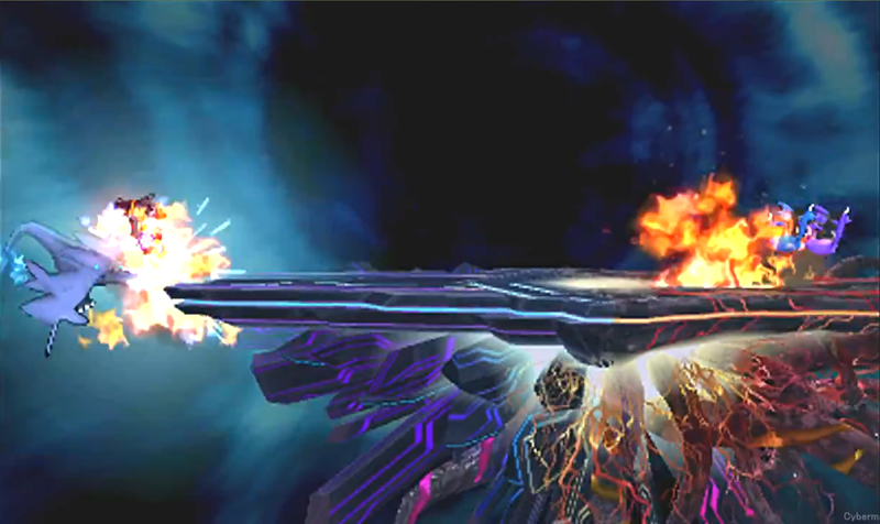 Archivo:Mega-Charizard X usando Llamarada en Destino Final SSB4 (3DS).png