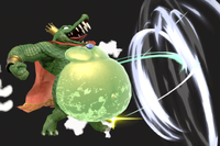Vista previa de Panza real en la sección de Técnicas de Super Smash Bros. Ultimate