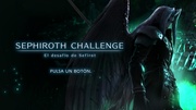 Pantalla de título de El desafío de Sephiroth/El desafío de Sefirot en la versión europea.