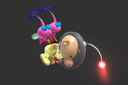 Vista previa de Pikmin alados en el Taller de personajes de Super Smash Bros. for Wii U.