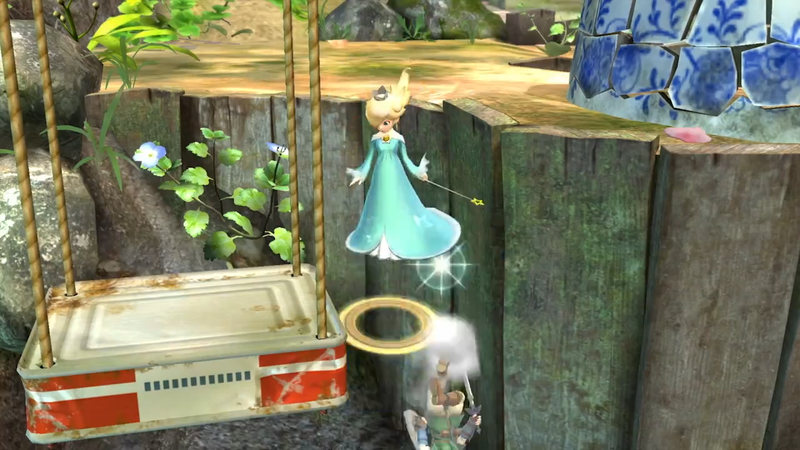 Archivo:Estela haciendo un Smash meteórico a Link SSB4 (Wii U).png