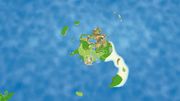 Isla Wuhu como aparece en Wii Sports Resort.