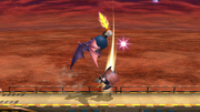 Primer golpe de la Lanzadera en Super Smash Bros. for Wii U.