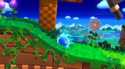 Otra imagen de Sonic usando su Torbellino.