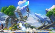 Lucina usando Tajo delfín en Super Smash Bros. for Nintendo 3DS.