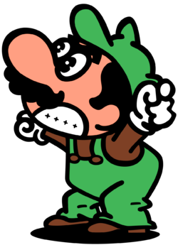 Arte oficial de Luigi en Mario Bros.