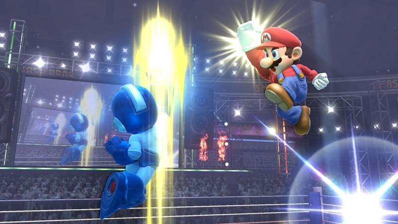 Archivo:Mega Man y Mario en Ring de Boxeo SSB4 (Wii U).jpg