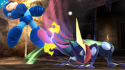 Greninja atacando a Mega Man SSB4 (Wii U).png