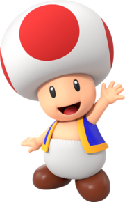 Arte oficial de Toad en Mario Party Superstars.