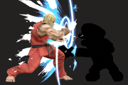 Vista previa del Ataque Focus/Focus Attack de Ken en la sección de Técnicas de Super Smash Bros. Ultimate.