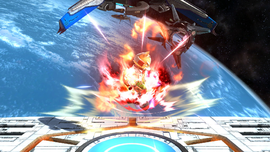 Inicio del Fox de fuego en Super Smash Bros. for Wii U.