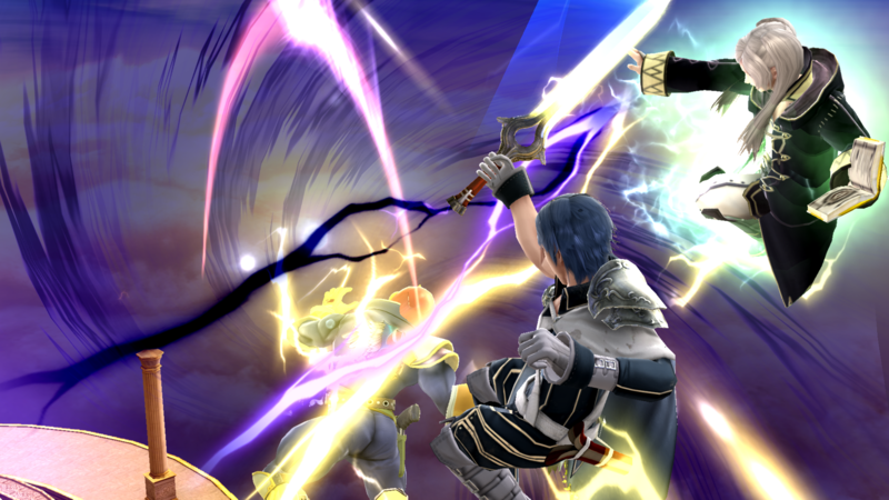 Archivo:Daraen mujer haciendo su Smash Final contra Captain Falcon SSB4 (Wii U).png