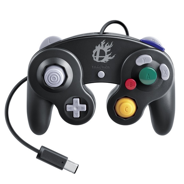 Archivo:Mando negro de Nintendo GameCube especial de Super Smash Bros.jpg