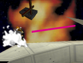 Disparo del Blaster Shot en Super Smash Bros.