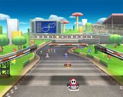Vista del Circuito Mario en Super Smash Bros. Brawl.