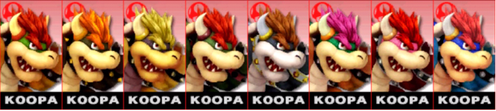 Paleta de colores de Bowser (JAP) SSB4 (3DS).png