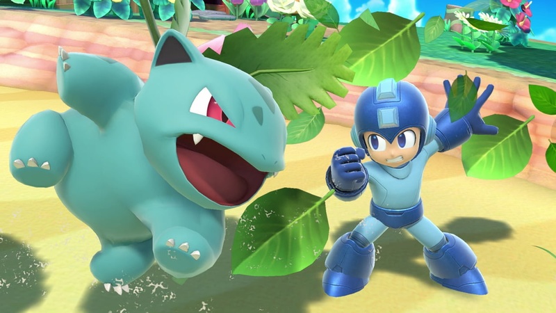Archivo:Mega Man e Ivysaur en la Isla Tórtimer SSBU.jpg