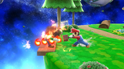 Mario con la Barrera de fuego en Super Smash Bros. para Wii U.