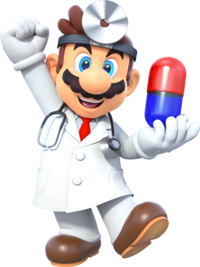 Art oficial de Dr. Mario en Dr. Mario World