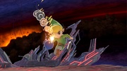 Toon Link con una Bomba en Super Smash Bros. Ultimate.