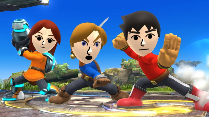 Archivo:Primera imagen de los Combatientes Mii SSB4 (Wii U).jpg