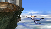 Sheik usando Cadena como una recuperación con cuerda en Super Smash Bros. Brawl.