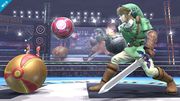 Link con una Bomba en manos en Super Smash Bros. for Wii U.