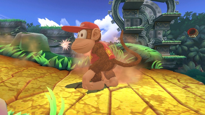 Archivo:Diddy Kong en la Jungla escandalosa SSB4 (Wii U).jpg
