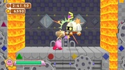 Kirby usando la habilidad Smash en Kirby's Dream Collection Special Edition.