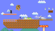Una variación con el estilo de Super Mario Bros. en la versión de Wii U.