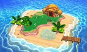La isla Tórtimer en Super Smash Bros. for Nintendo 3DS.