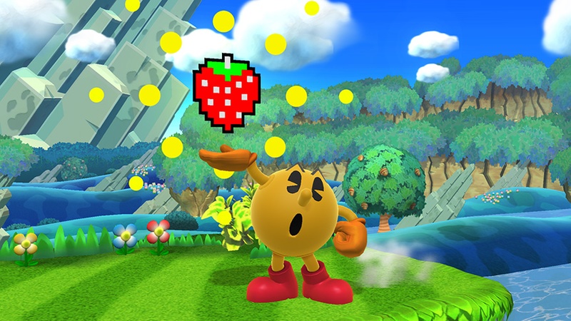 Archivo:Pac-Man realizando su movimiento especial normal en Reino Champiñón U SSB4 (Wii U).jpg