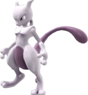 Primera imagen mostrada del aspecto de Mewtwo en la versión de Wii U.