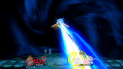 Samus Zero usando Láser Zero en Super Smash Bros. Ultimate.
