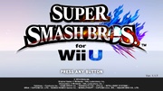 Pantalla de título para la versión de Wii U.